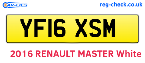 YF16XSM are the vehicle registration plates.