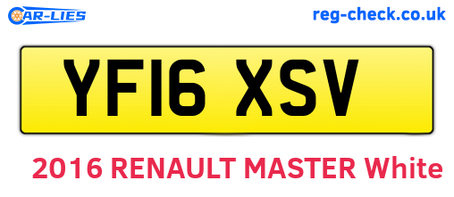 YF16XSV are the vehicle registration plates.