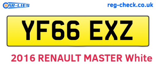 YF66EXZ are the vehicle registration plates.