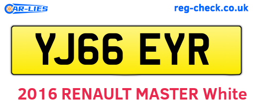 YJ66EYR are the vehicle registration plates.