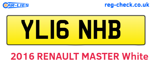 YL16NHB are the vehicle registration plates.
