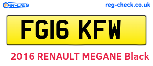 FG16KFW are the vehicle registration plates.