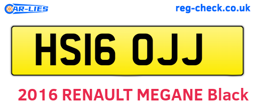 HS16OJJ are the vehicle registration plates.