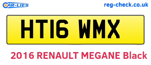 HT16WMX are the vehicle registration plates.