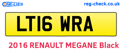 LT16WRA are the vehicle registration plates.