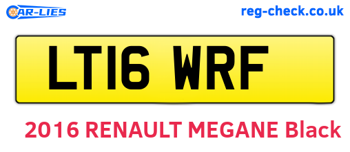 LT16WRF are the vehicle registration plates.