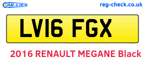 LV16FGX are the vehicle registration plates.