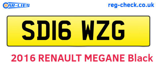 SD16WZG are the vehicle registration plates.