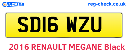 SD16WZU are the vehicle registration plates.