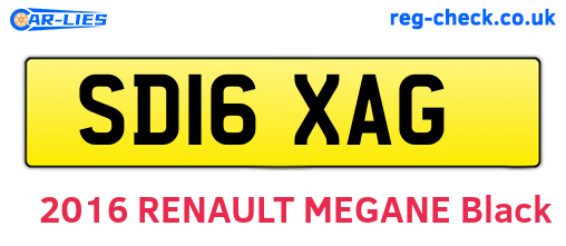 SD16XAG are the vehicle registration plates.