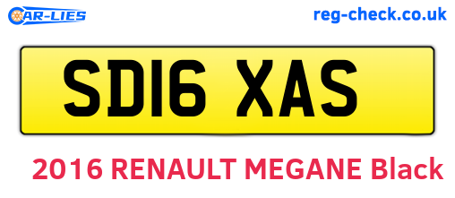 SD16XAS are the vehicle registration plates.
