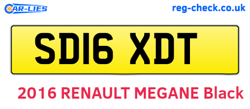 SD16XDT are the vehicle registration plates.