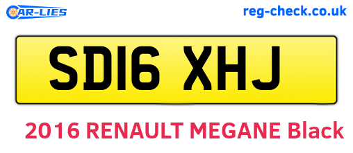 SD16XHJ are the vehicle registration plates.
