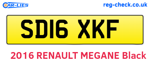 SD16XKF are the vehicle registration plates.