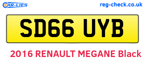 SD66UYB are the vehicle registration plates.