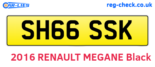 SH66SSK are the vehicle registration plates.