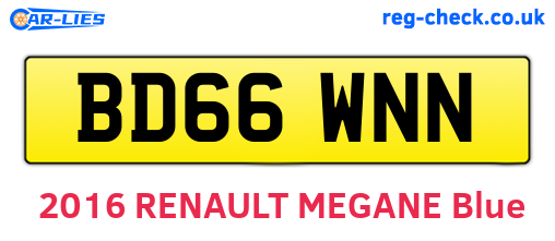 BD66WNN are the vehicle registration plates.