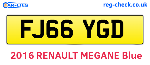 FJ66YGD are the vehicle registration plates.