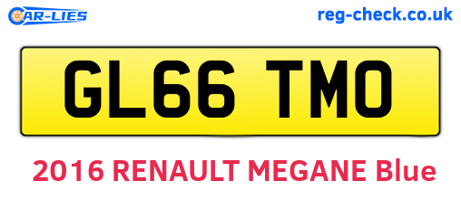 GL66TMO are the vehicle registration plates.