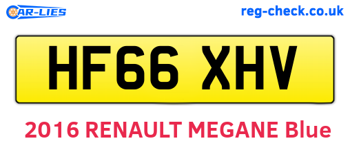 HF66XHV are the vehicle registration plates.
