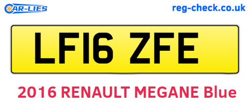 LF16ZFE are the vehicle registration plates.