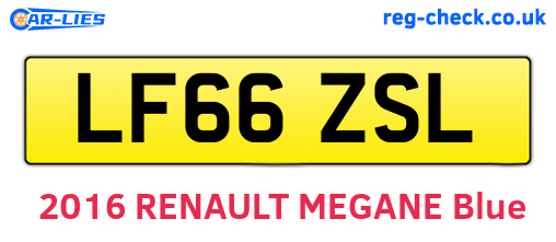 LF66ZSL are the vehicle registration plates.