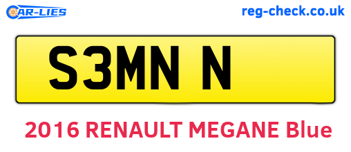 S3MNN are the vehicle registration plates.