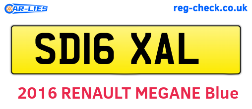 SD16XAL are the vehicle registration plates.