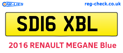 SD16XBL are the vehicle registration plates.
