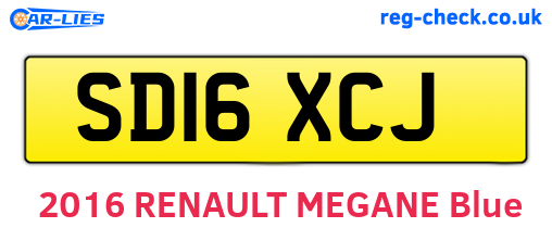 SD16XCJ are the vehicle registration plates.