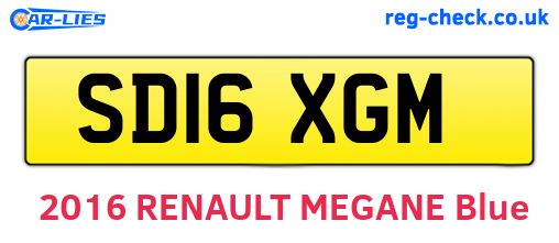 SD16XGM are the vehicle registration plates.