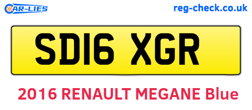 SD16XGR are the vehicle registration plates.