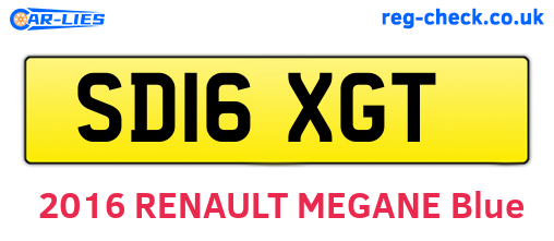 SD16XGT are the vehicle registration plates.