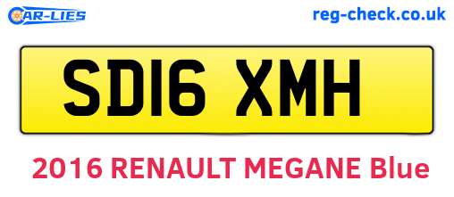 SD16XMH are the vehicle registration plates.