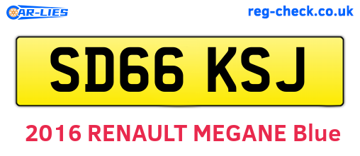 SD66KSJ are the vehicle registration plates.