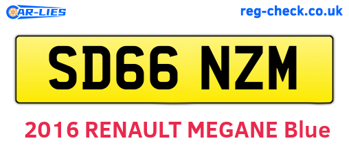 SD66NZM are the vehicle registration plates.