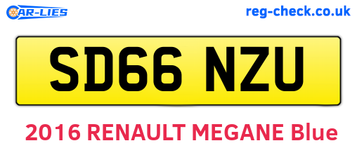 SD66NZU are the vehicle registration plates.