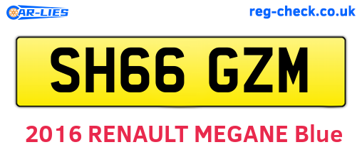 SH66GZM are the vehicle registration plates.