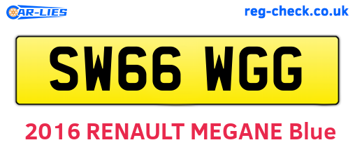 SW66WGG are the vehicle registration plates.