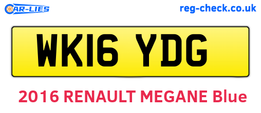 WK16YDG are the vehicle registration plates.