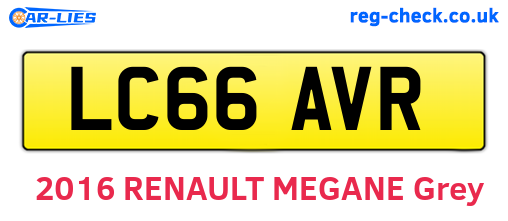 LC66AVR are the vehicle registration plates.