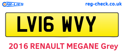 LV16WVY are the vehicle registration plates.
