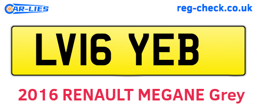 LV16YEB are the vehicle registration plates.