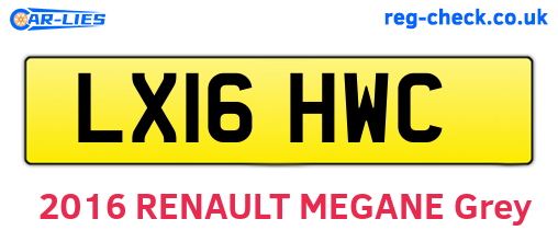 LX16HWC are the vehicle registration plates.