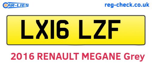 LX16LZF are the vehicle registration plates.