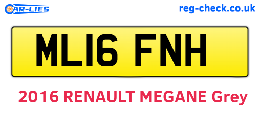 ML16FNH are the vehicle registration plates.