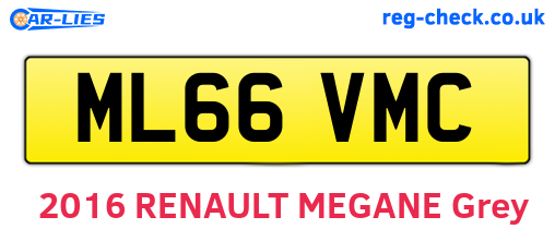 ML66VMC are the vehicle registration plates.