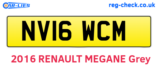 NV16WCM are the vehicle registration plates.