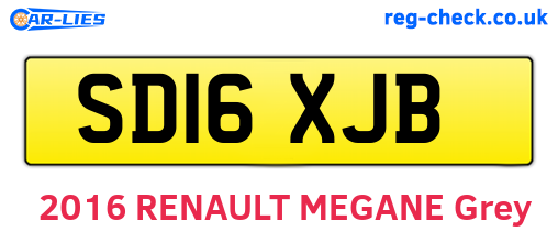 SD16XJB are the vehicle registration plates.