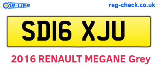 SD16XJU are the vehicle registration plates.